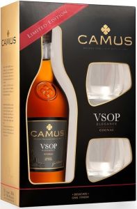 Cognac VSOP Elegance + 2 Bicchieri Camus