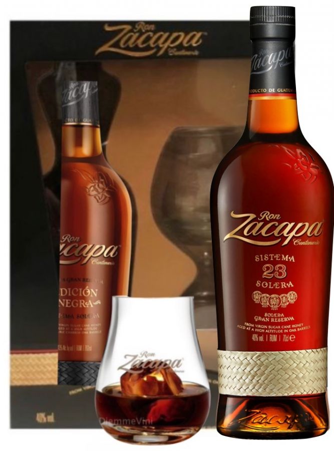 Rum Zacapa XO Solera Gran Reserva Especial Gift Pack + 2 Bicchieri - Rum  Guatemala